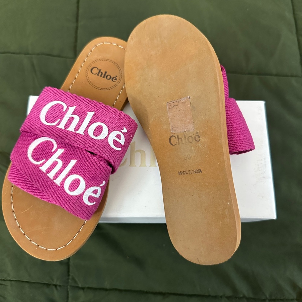 Pink Chloe Slides - Picture 2 of 4